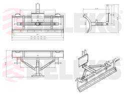snowplough with plate for tractor lns 190 a