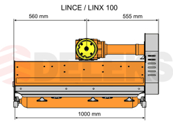 flail mower with adjustable sideshift multipurpose mulcher 100cm with hammers lince sp100