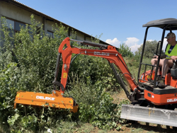 forestry mulcher of 80cm for mini excavators hydraulic shredder mod ar 80