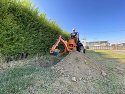 mini backhoe for universal compact tractors drs 1000