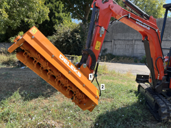 forestry mulcher of 80cm for mini excavators hydraulic shredder mod ars 80