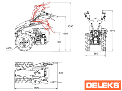reversible two wheel tractor loncin 420cc