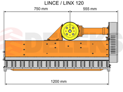 side shift mower 120cm multipurpose mulcher with hammers for tractor lince sp120h