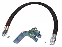 2 tubos hidraulicos 4 m kit desengate rapido
