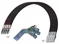 4 tubos hidraulicos 4 m kit desengate rapido