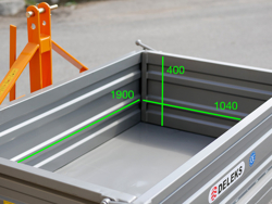caixa basculante para transporte de mercadorias com trator mod t 2000