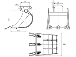 retroescavadora para trator mod drs 1000