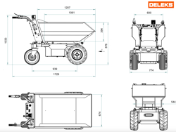 minidumper com rodas mod xe 500he