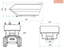 minidumper com rodas mod xe 500he