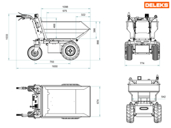 minidumper com rodas mod xe 500e