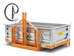 caixa basculante para transporte de mercadorias com trator mod t 2000 h