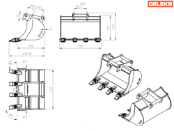 balde para miniescavadora s100 500s30