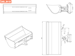 balde basculante para miniescavadora s100 80cm s30
