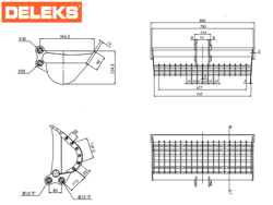 balde para miniescavadora m100 800st